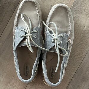 Sperry Men's Tan and Gray Boat Shoes